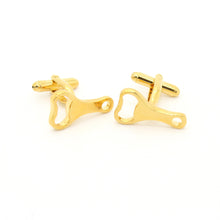Load image into Gallery viewer, Goldtone Bottle Opener Cuff Links With Jewelry Box - Ferrecci USA