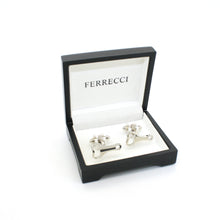 Load image into Gallery viewer, Silvertone Bottle Opener Cuff Links With Jewelry Box - Ferrecci USA