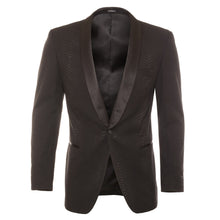 Load image into Gallery viewer, Ash All Black Snake Skin Tuxedo Blazer - Ferrecci USA