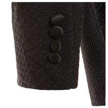 Load image into Gallery viewer, Ash All Black Snake Skin Tuxedo Blazer - Ferrecci USA