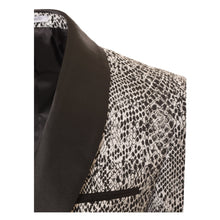 Load image into Gallery viewer, Ash Black and White Snake Skin Tuxedo Blazer - Ferrecci USA