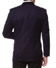 Load image into Gallery viewer, The Astor Purple Plaid Slim Shawl Tuxedo Blazer - Ferrecci USA