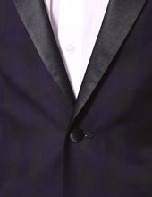 Load image into Gallery viewer, The Astor Purple Plaid Slim Shawl Tuxedo Blazer - Ferrecci USA