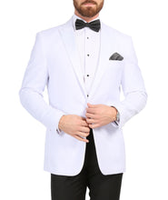 Load image into Gallery viewer, Ferrecci Men's Aura White Slim Fit Peak Lapel Tuxedo Dinner Jacket - Ferrecci USA