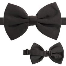 Load image into Gallery viewer, Axis Black Adjustable Satin Bowtie - Ferrecci USA