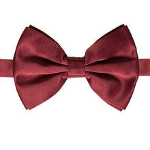 Load image into Gallery viewer, Axis Burgundy Adjustable Satin Bowtie - Ferrecci USA