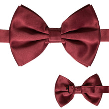Load image into Gallery viewer, Axis Burgundy Adjustable Satin Bowtie - Ferrecci USA