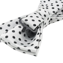 Load image into Gallery viewer, Turner White and Black Polkadot Bow Tie - Ferrecci USA
