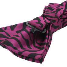 Load image into Gallery viewer, Zimba Purple Black Zebra Bow Tie - Ferrecci USA