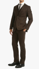 Load image into Gallery viewer, Bradford Cognac Slim Fit 3 Piece Tweed Suit - Ferrecci USA
