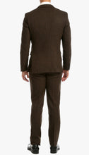 Load image into Gallery viewer, Bradford Cognac Slim Fit 3 Piece Tweed Suit - Ferrecci USA