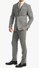 Load image into Gallery viewer, Bradford Grey Slim Fit 3 Piece Tweed Suit - Ferrecci USA