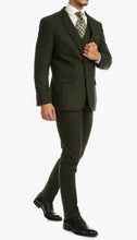 Load image into Gallery viewer, Bradford Hunter Green Slim Fit 3 Piece Tweed Suit - Ferrecci USA