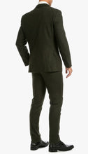 Load image into Gallery viewer, Bradford Hunter Green Slim Fit 3 Piece Tweed Suit - Ferrecci USA