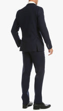 Load image into Gallery viewer, Bradford Navy Tweed With Slim Fit Suit With Five Button Vest - Ferrecci USA