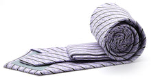 Load image into Gallery viewer, Mens Dads Classic Purple Striped Pattern Business Casual Necktie & Hanky Set C-11 - Ferrecci USA