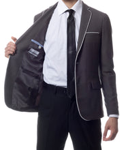 Load image into Gallery viewer, Capri Grey Ultra Slim Fit Knit Mens Blazer - Ferrecci USA
