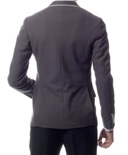 Load image into Gallery viewer, Capri Grey Ultra Slim Fit Knit Mens Blazer - Ferrecci USA