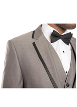 Load image into Gallery viewer, Celio Grey & Black Slim Fit 3 Piece Tuxedo - Ferrecci USA