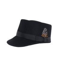 Load image into Gallery viewer, Modern Conductor Train Engineer Hat - Black - Ferrecci USA