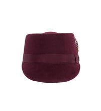 Load image into Gallery viewer, Modern Conductor Train Engineer Hat - Burgundy - Ferrecci USA