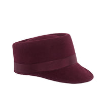 Load image into Gallery viewer, Modern Conductor Train Engineer Hat - Burgundy - Ferrecci USA