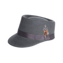 Load image into Gallery viewer, Modern Conductor Train Engineer Hat Charcoal - Ferrecci USA