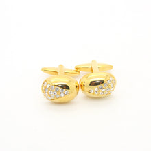 Load image into Gallery viewer, Goldtone Gemstone Cuff Links With Jewelry Box - Ferrecci USA