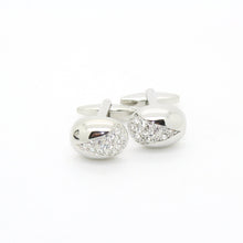 Load image into Gallery viewer, Silvertone Gemstone Cuff Links With Jewelry Box - Ferrecci USA