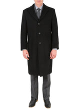 Load image into Gallery viewer, Creed Men's Wool Black Tone Stripe Top Coat - Ferrecci USA