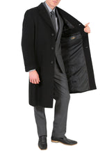 Load image into Gallery viewer, Creed Men's Wool Black Tone Stripe Top Coat - Ferrecci USA