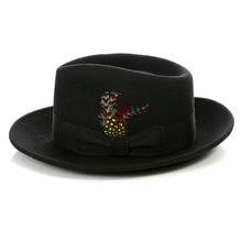 Load image into Gallery viewer, Crushable Fedora Hat in Black - Ferrecci USA