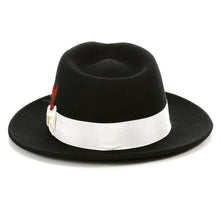 Load image into Gallery viewer, Crushable Fedora Hat in Black With White Band - Ferrecci USA
