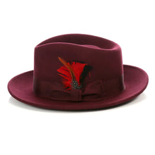 Load image into Gallery viewer, Crushable Fedora Hat in Burgundy - Ferrecci USA
