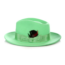 Load image into Gallery viewer, Crushable Green Fedora Hat - Ferrecci USA
