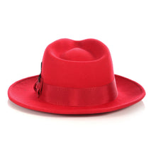 Load image into Gallery viewer, Crushable Red Fedora Hat - Ferrecci USA