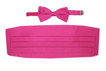 Load image into Gallery viewer, Satine Fuchsia Bow Tie & Cummerbund Set - Ferrecci USA