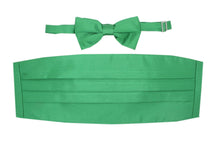 Load image into Gallery viewer, Satine Green Bow Tie & Cummerbund Set - Ferrecci USA