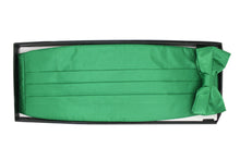 Load image into Gallery viewer, Satine Green Bow Tie & Cummerbund Set - Ferrecci USA