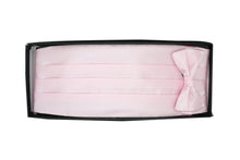 Load image into Gallery viewer, Satine Light Pink Bow Tie & Cummerbund Set - Ferrecci USA