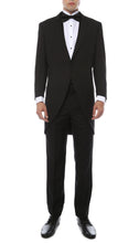 Load image into Gallery viewer, Mens Black Cutaway Regular Fit 2 Piece Tuxedo Suit - Ferrecci USA