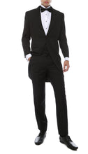 Load image into Gallery viewer, Mens Black Cutaway Regular Fit 2 Piece Tuxedo Suit - Ferrecci USA