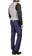 Load image into Gallery viewer, Mens Daxson Navy Slim Fit Shawl Collar 3pc Tuxedo - Ferrecci USA