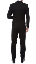 Load image into Gallery viewer, Debonair Black Slim Fit Peak Lapel 2 Piece Tuxedo Suit Set - Tux Blazer and Pants - Ferrecci USA
