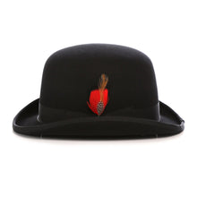 Load image into Gallery viewer, Premium Wool Black Derby Bowler Hat - Ferrecci USA