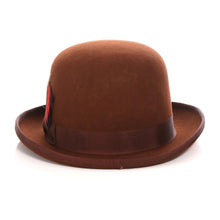 Load image into Gallery viewer, Premium Wool Derby Hat - Brown - Ferrecci USA