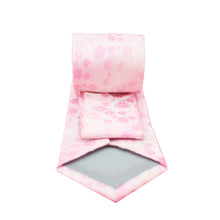 Load image into Gallery viewer, Mens Dads Classic Pink Floral Pattern Business Casual Necktie & Hanky Set DF-3 - Ferrecci USA