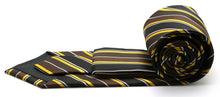 Load image into Gallery viewer, Mens Dads Classic Green Striped Pattern Business Casual Necktie & Hanky Set DO-3 - Ferrecci USA