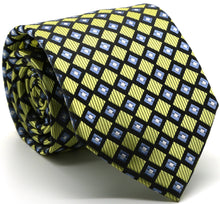 Load image into Gallery viewer, Mens Dads Classic Green Geometric Pattern Business Casual Necktie & Hanky Set E-9 - Ferrecci USA