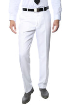 Load image into Gallery viewer, Premium White Regular Fit Suspender Ready Formal & Business Pants - Ferrecci USA